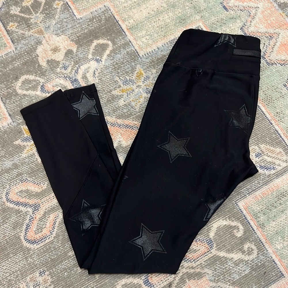 2xist Black Star Leggings